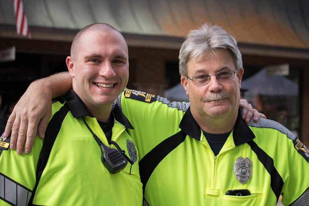 Photo of two Bristol police officers.